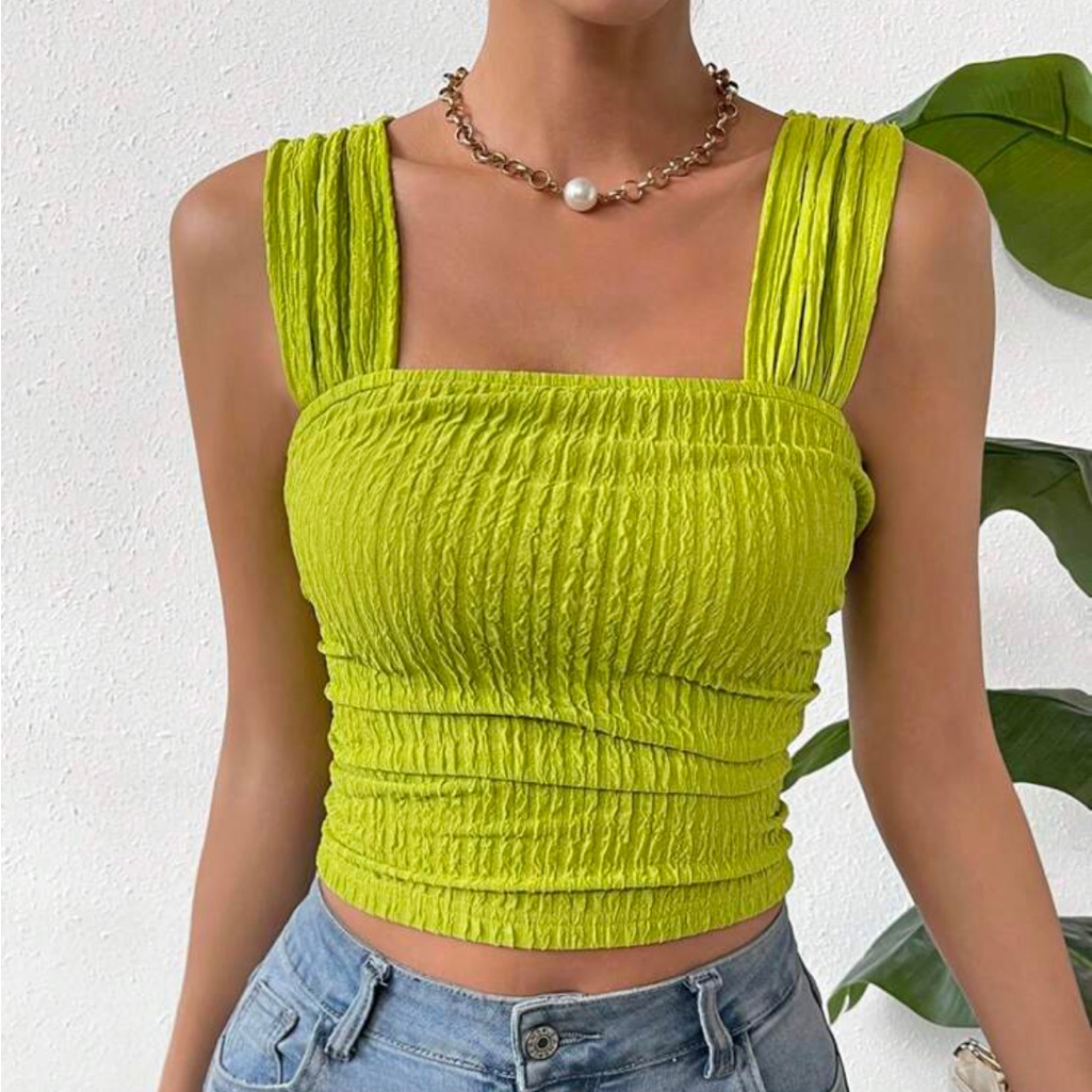 Priv Solid Crop Tank Top